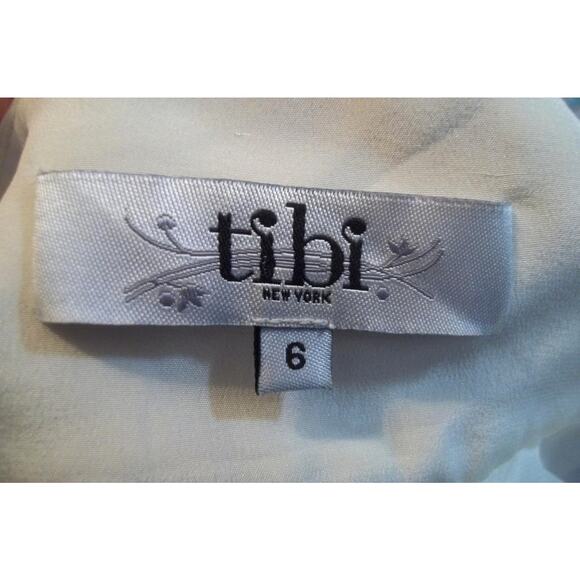 TIBI Cream-Gold & Multi-colored Floral Print Silk Halter Top Blouse Shirt 6 - Picture 11 of 11